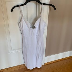 Tight shirt white homecoming dress, never worn.